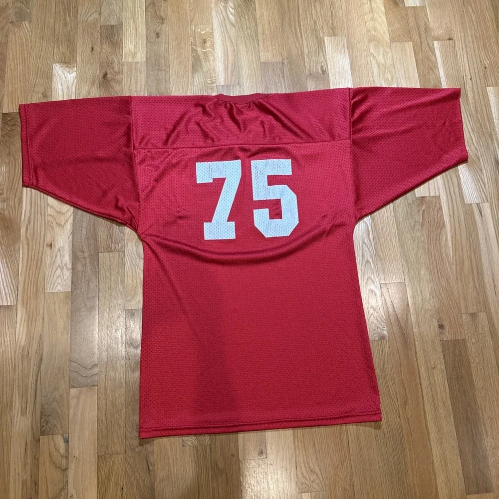 Vintage Nebraska Cornhuskers #75 Majestic Football Jersey USA Made Size Small